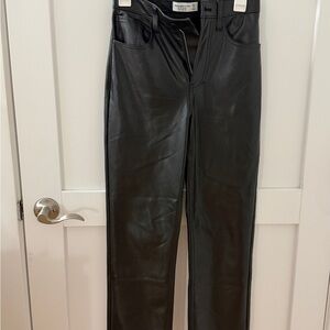 Black Faux Leather Pants